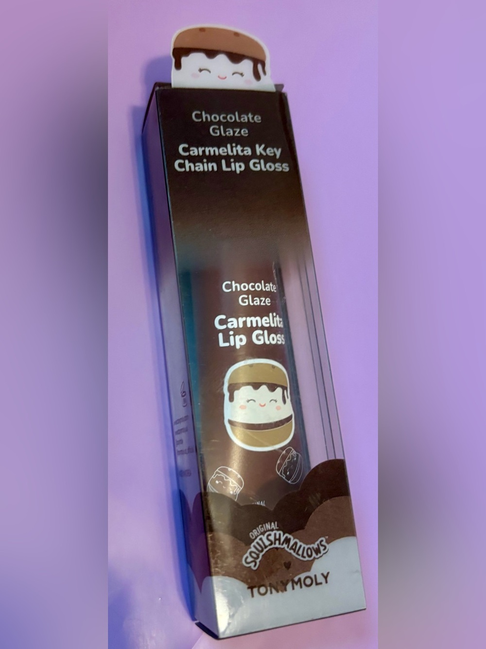 Chocolate Glaze Carmelita Lip Gloss Key Chain - Brown